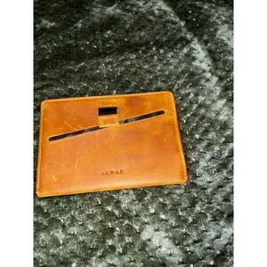 Andar The Baron Slim Leather Card Sleeve Wallet Tan Pull Tab Minimalist EDC